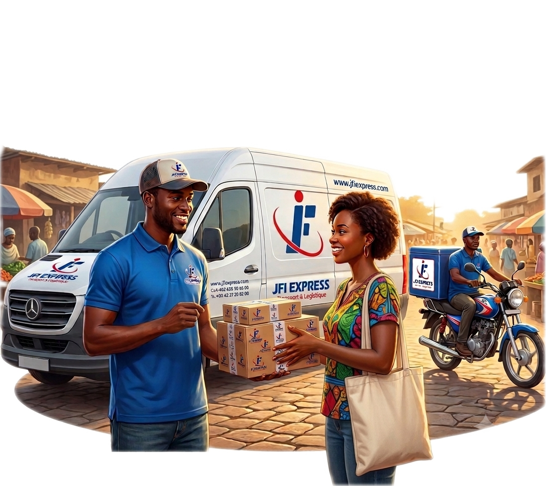 JFI Express — flotte et livraison de colis partout au Cameroun